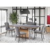 Table de repas extensible chêne doré et gris L140-180 cm