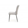 Lot de 4 chaises modernes en tissu gris et pieds en métal noir