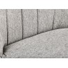 Lot de 4 chaises modernes en tissu gris et pieds en métal noir