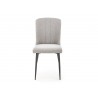 Lot de 4 chaises modernes en tissu gris et pieds en métal noir