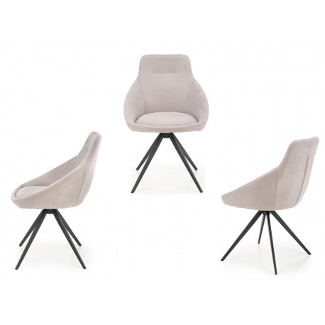 Lot de 2 chaises en tissu 4 pieds design