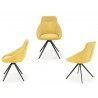 Lot de 2 chaises en tissu 4 pieds design