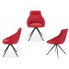 Lot de 2 chaises en tissu 4 pieds design