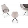 Lot de 2 chaises en tissu 4 pieds design