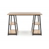 Bureau style industriel chêne sonoma et noir
