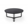 Table basse ronde effet marbre noir