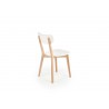 Chaise scandinave blanche et bois