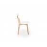 Chaise scandinave blanche et bois