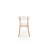 Chaise scandinave blanche et bois