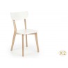 Chaise scandinave blanche et bois