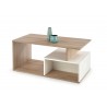 Table basse chêne sonoma et blanc