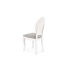 Lot de 2 chaises en tissu gris 4 pieds blanc design baroque