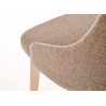 Chaise moderne en tissu et pieds en bois massif de hêtre