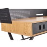 Bureau chêne et métal noir 1m10 design industriel