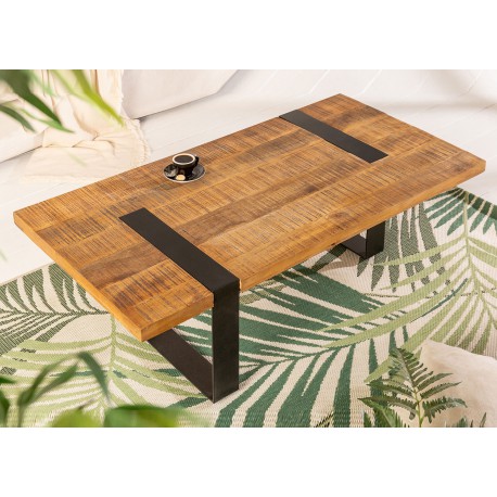 Table basse de salon bois de manguier 120 cm