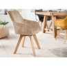 Lot de 2 chaises design pivotantes avec accoudoirs