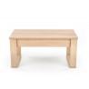 Table basse pas cher 2 tiroirs de rangement couleur chêne sonoma