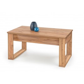Table basse pas cher 110 cm avec tiroirs de rangement couleur chêne wotan