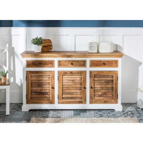 Buffet campagnard chic en bois massif