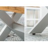 Table basse style campagne chic bois massif de manguier