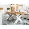 Table basse style campagne chic bois massif de manguier