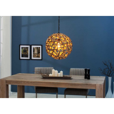 Lustre Suspension luminaire bois flotté