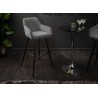 Lot de 2 chaises de bar velours gris argent