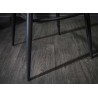 Lot de 2 chaises de bar velours gris argent