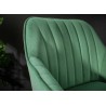 Lot de 2 chaises de bar velours vert émeraude