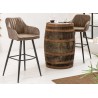 Chaises de bar couleur taupe vintage