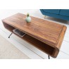 Table basse style rétro bois massif sesham 100 cm