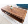 Table basse style rétro bois massif sesham 100 cm