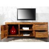 Meuble TV avec rangements bois massif sesham 135 cm