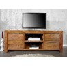 Meuble TV avec rangements bois massif sesham 135 cm