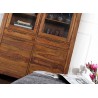 Buffet haut vitré en bois massif shesham 120 cm