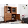 Buffet haut vitré en bois massif shesham 120 cm