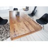 Table de repas avec allonges 120-200 cm bois massif shesham