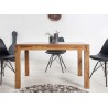 Table de repas avec allonges 120-200 cm bois massif shesham