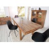 Table de repas avec allonges 120-200 cm bois massif shesham