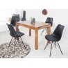 Table de repas avec allonges 120-200 cm bois massif shesham