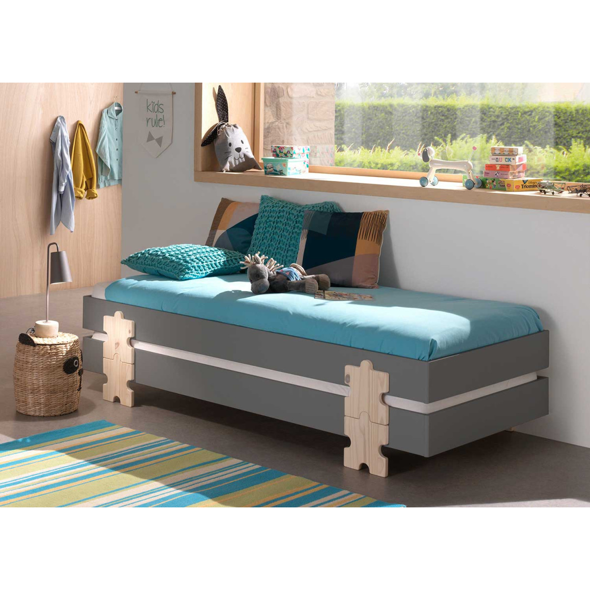 WFL GROUP Lit Enfant avec Matelas Lit Complet 70x140 80x160 80x180 Sommier  Tiroir Barrières pour Filles Garçons Lit Simple - Classique - 160x80 -  Blanc : : Cuisine et Maison