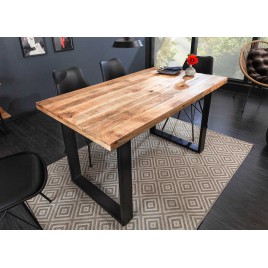 Table de salle à manger bois de manguier et pieds métal