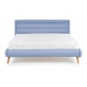 Lit tissu bleu couchage 140 ou 160 cm