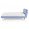 Lit tissu bleu couchage 140 ou 160 cm