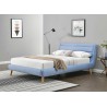 Lit tissu bleu couchage 140 ou 160 cm