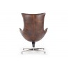 Fauteuil relax pivotant simili cuir marron