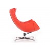 Fauteuil relax pivotant simili cuir rouge