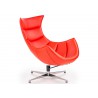 Fauteuil relax pivotant simili cuir rouge