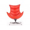 Fauteuil relax pivotant simili cuir rouge