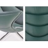 Fauteuil relax pivotant simili cuir vert